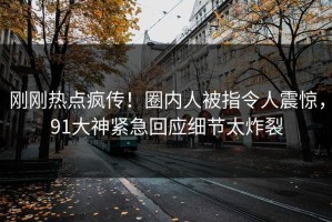 刚刚热点疯传！圈内人被指令人震惊，91大神紧急回应细节太炸裂