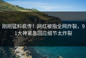 刚刚猛料疯传！网红被指全网炸裂，91大神紧急回应细节太炸裂