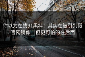 你以为在找91黑料：其实在被引到假官网镜像 · 但更可怕的在后面