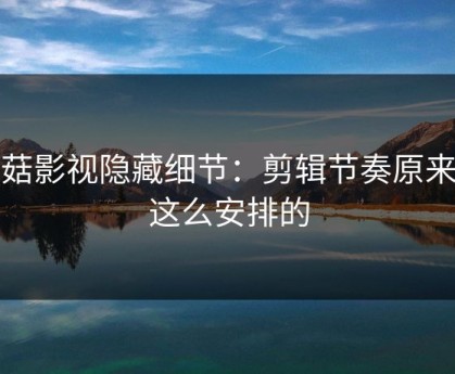 蘑菇影视隐藏细节：剪辑节奏原来是这么安排的