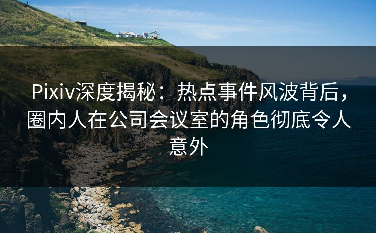 Pixiv深度揭秘：热点事件风波背后，圈内人在公司会议室的角色彻底令人意外